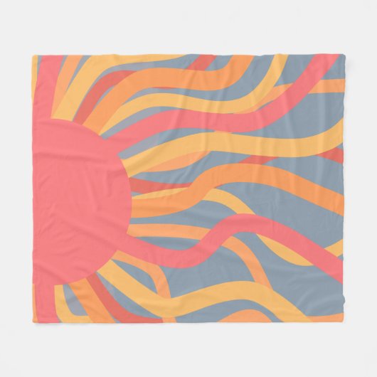 Summer Sunrise Fleece Deken (Voorkant (Horizontaal))