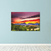 Summer Sunset at Snake River Overlook Canvas Afdruk (Insitu (Houten vloer))