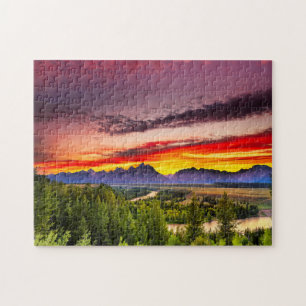 Summer Sunset at Snake River Overlook Legpuzzel