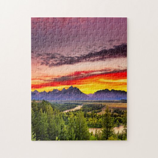 Summer Sunset at Snake River Overlook Legpuzzel (Verticaal)
