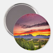 Summer Sunset at Snake River Overlook Magneet (Voorkant / Achterkant)