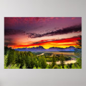 Summer Sunset at Snake River Overlook Poster (Voorkant)
