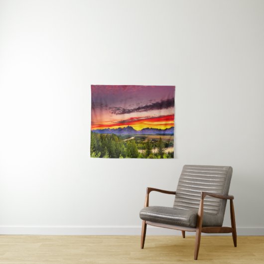 Summer Sunset at Snake River Overlook Wandkleed (In Situ (horizontaal))