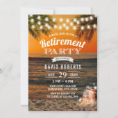 Summer Sunset Beach Glow Mason Jar Retirement Kaart (Voorkant)