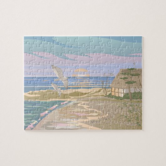 Summer Sunset Beach Legpuzzel (Horizontaal)