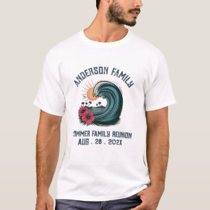 Summer Sunset Beach Palm Tree Family Reunion T-shirt