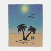Summer Sunset Beach Sign Fleece Blanket Deken (Voorkant)