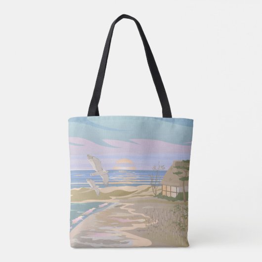 Summer Sunset Beach Tote Bag (Achterkant)