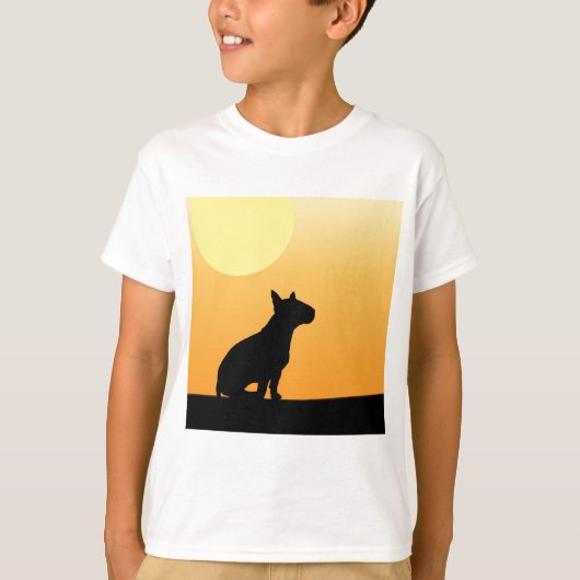 Summer Sunset Bull Terrier T-shirt (Voorkant)