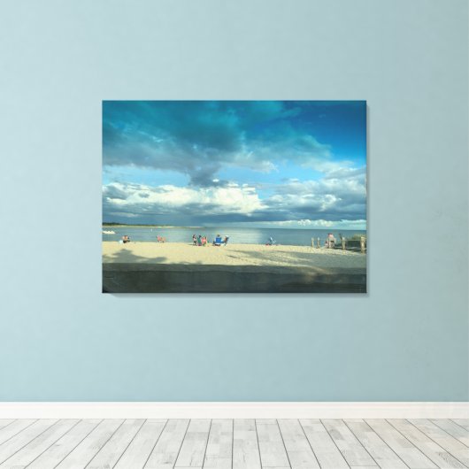Summer Sunset, Cape Cod Beach Canvas afdrukken (Insitu (Houten vloer))