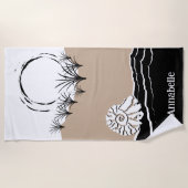 Summer Sunset Dune Sand Zee Shell Name Strandlaken (Voorkant)