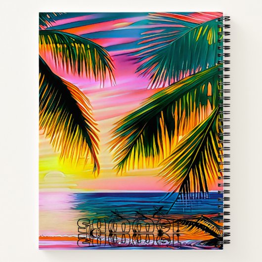 SUMMER SUNSET. NOTITIEBOEK (Achterkant)