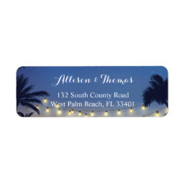 Summer Sunset Palm Beach String Lights Etiket