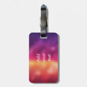 Summer Sunset Palm Trees Monogram Paars Sinaasappe Bagagelabel (Achterkant verticaal)