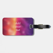 Summer Sunset Palm Trees Monogram Paars Sinaasappe Bagagelabel (Achterkant horizontaal)