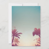 Summer Sunset Palms String Lights buitenshuis brui Kaart (Achterkant)