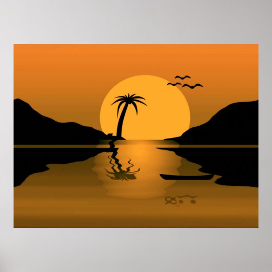 Summer Sunset Reflect Print (Voorkant)