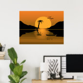 Summer Sunset Reflect Print (Thuiskantoor)