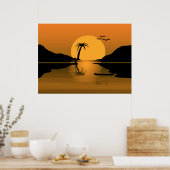 Summer Sunset Reflect Print (Keuken)