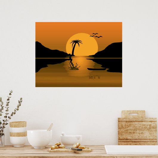 Summer Sunset Reflect Print (Keuken)