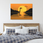 Summer Sunset reflecteert Canvas afdrukken (Insitu (Slaapkamer))