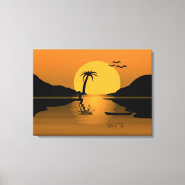 Summer Sunset reflecteert Canvas afdrukken
