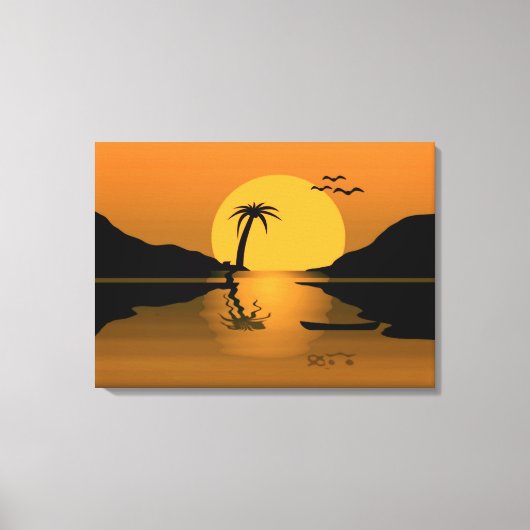 Summer Sunset reflecteert Canvas afdrukken (Voorkant)