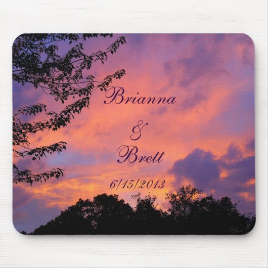 Summer Sunset Romantic Muismat *personalize* (Voorkant)