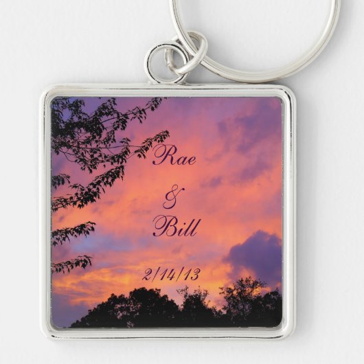 Summer Sunset Romantic Sleutelhanger *personalize* (Voorkant)