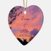 Summer Sunset Romantische Hart Ornamenten (Links)