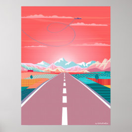 Summer Sunset Sky, Road Trip to Rocky Mountain Poster