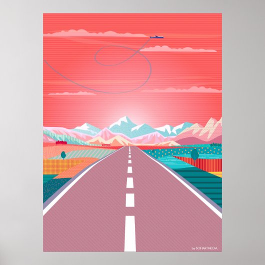 Summer Sunset Sky, Road Trip to Rocky Mountain Poster (Voorkant)