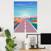Summer Sunset Sky, Road Trip to Rocky Mountain Poster (Thuiskantoor)