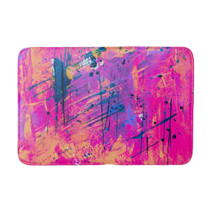 Summer Sunset Splatter Paint Abstract Badmat