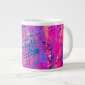 Summer Sunset Splatter Paint Abstract Grote Koffiekop (Voorkant rechts)