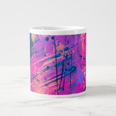 Summer Sunset Splatter Paint Abstract Grote Koffiekop (Voorkant)