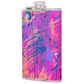 Summer Sunset Splatter Paint Abstract Heupfles (Links)