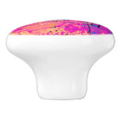 Summer Sunset Splatter Paint Abstract Keramische Knop (Zijkant)