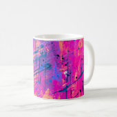 Summer Sunset Splatter Paint Abstract Koffiemok (Voorkant rechts)