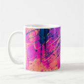 Summer Sunset Splatter Paint Abstract Koffiemok (Links)