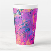Summer Sunset Splatter Paint Abstract Latte Mok (Voorkant)