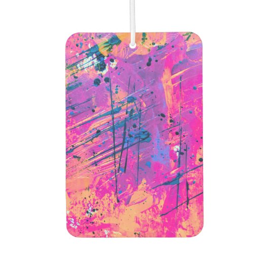 Summer Sunset Splatter Paint Abstract Luchtverfrisser (Voorkant)