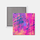 Summer Sunset Splatter Paint Abstract Magneet (Voorkant / Achterkant)
