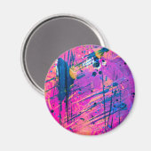 Summer Sunset Splatter Paint Abstract Magneet (Voorkant / Achterkant)