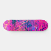 Summer Sunset Splatter Paint Abstract Persoonlijk Skateboard (Horizontaal)