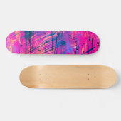 Summer Sunset Splatter Paint Abstract Persoonlijk Skateboard (Horizontaal)