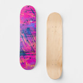 Summer Sunset Splatter Paint Abstract Persoonlijk Skateboard (Voorkant)