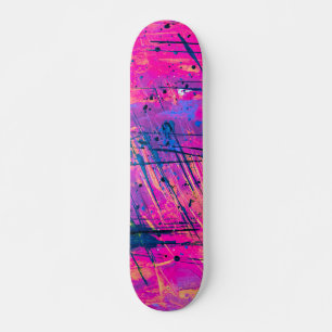 Summer Sunset Splatter Paint Abstract Persoonlijk Skateboard