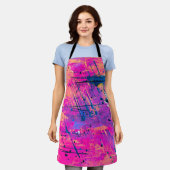 Summer Sunset Splatter Paint Abstract Schort (Gedragen)