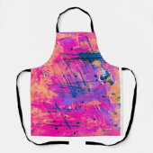 Summer Sunset Splatter Paint Abstract Schort (Voorkant)